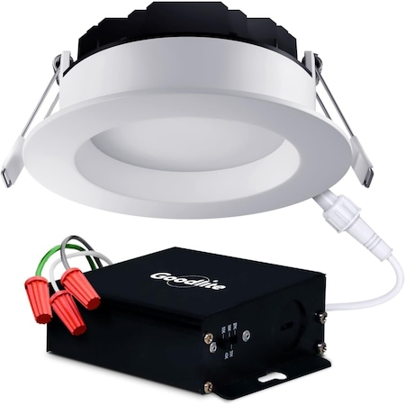 Goodlite LED Regress Round Slim Ceiling Light with Junction Box, RS4/15W/R/LED/5CCT, 1400 Lumen, 15W G-20241