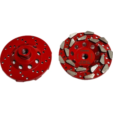 Vantage Product Double PNR Segmented Cupwheel, Concrete Cutting, 5'', Coarse PNR518A1HT18