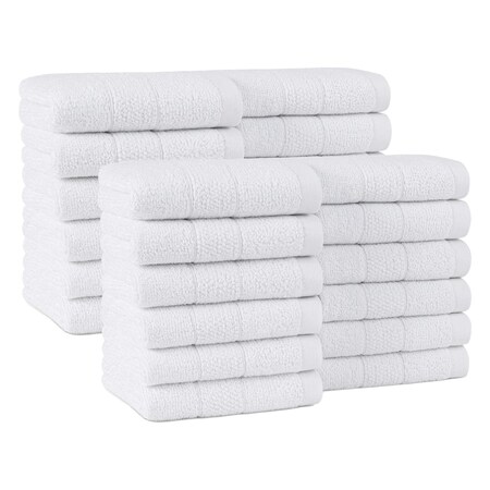 Arkwright Home Family Essentials Washcloths 12x12 White - Case of 144, 24PK FEWC-24PK-WH