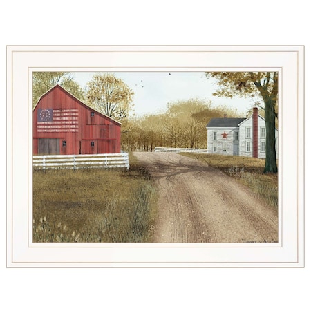 Homeroots Summer in the Country 1 White Framed Print Wall Art 404444