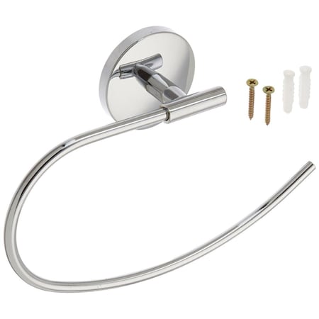 Dyconn Faucet Wall Mounted Towel Ring, Polished Chrome BATR-CHR