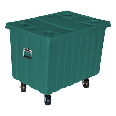 Myton Industries Bushel Truck w/lid, 14 cubic ft., w/casters, GRN MTE-2H5HL GREEN