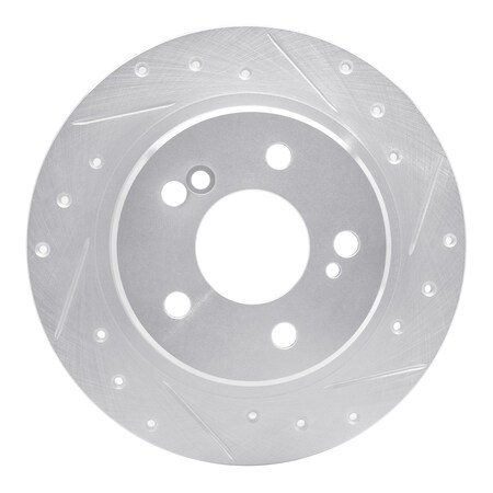 Dynamic Friction Co DFC Brake Rotor - Drilled and Slotted - Silver 631-63018R