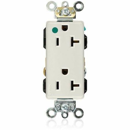 Leviton Plugs&Rcptcls, 20A, 125VAC, Almnd, Nylon 16362-HGT
