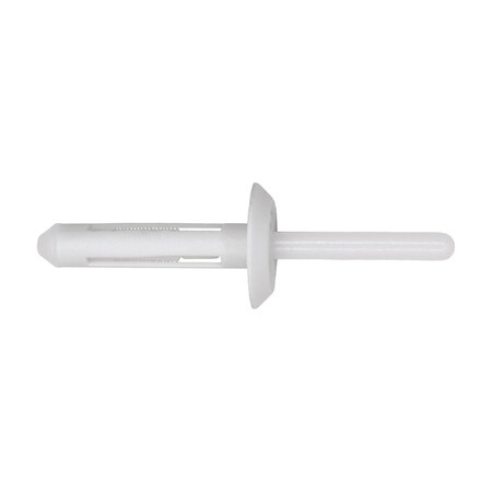Auveco Nylon Blind Rivet 1/4in Hole Diameter 2in Length, 25PK 14012