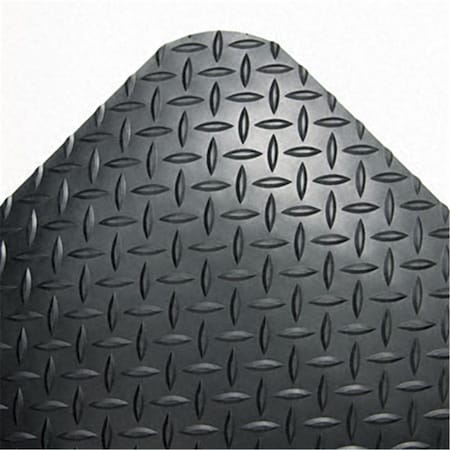Crown Industrial Deck Plate Antifatigue Mat- Vinyl- 36 x 60- Black CD0035DB
