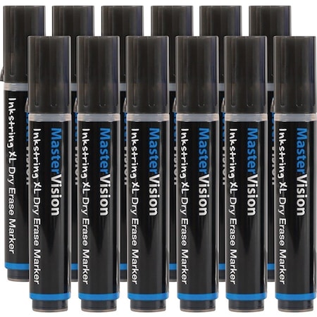 Mastervision Inkstring Markers, Box Of 12, Black PE4301