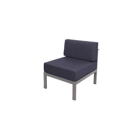 Bfm Seating Belmar Armless Middle Sofa Section with Sunbrella cushions, Soft Gray Frame PH6101SG-M-14089