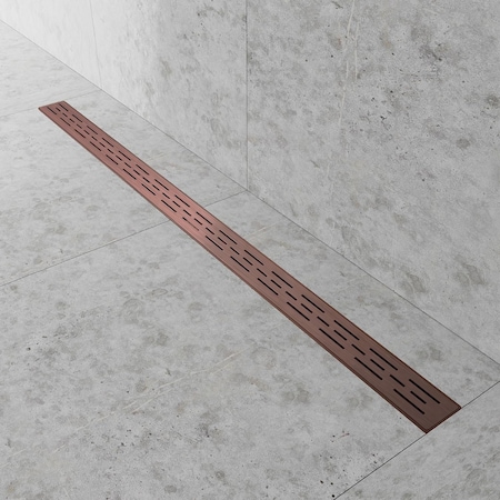 Hydroware Linear Shower Drain -C06 Brushed Copper, 48 Inches HYD-0032
