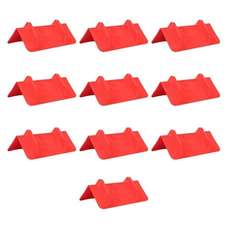Mytee Products 4inx4inx11in Red Flatbed Edge Protectors for Cargo Loads & Tie Down Guard, 10PK PCPVB12-4x10