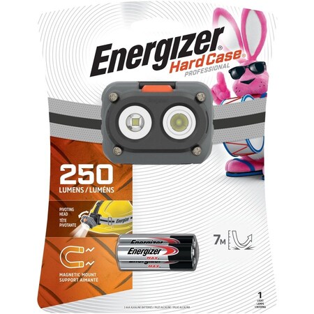 Energizer Hard Case Magnetic HeadLight, LED, 3-AAA Batteries HCHDM32E