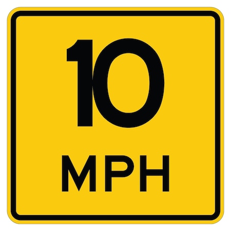 Sign Solutions Usa Traffic Sign, 30 in Width, Aluminum Sign, Square DUS06DFY3030W13-1P10