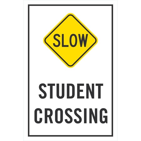 Lyle Slow, Student Crossing, 24x36, Engineer Grade, White G-14305-EG_24x36