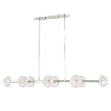Hudson Valley Lighting Barclay 8 Light Linear 54.5 In. Polished Nickel 6154-PN