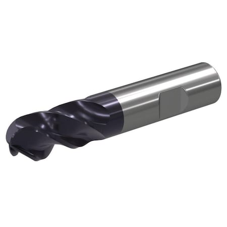 Widia W40B BALL NOSE END MILL, 0.5 IN DIA CUTTER, 1 IN LENGTH OF CUT, (4) FLUTES, .5 6945911