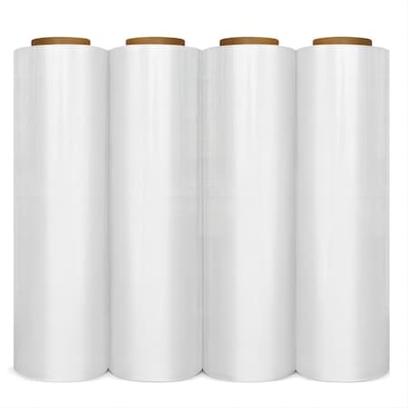 Wrightmaster 18 in. x 1500 ft. 80 Gauge Heavy Duty Clear PET Stretch Wrap (4-Roll), 4PK ZR-18X1500X80