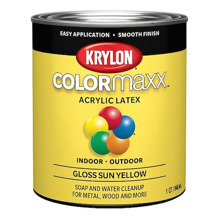 Krylon Interior and Exterior Paint, 1 qt, Gloss K05645007
