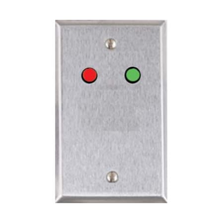 Alarm Controls Wall Plate, Single Gang, Stainless Steel RP-09