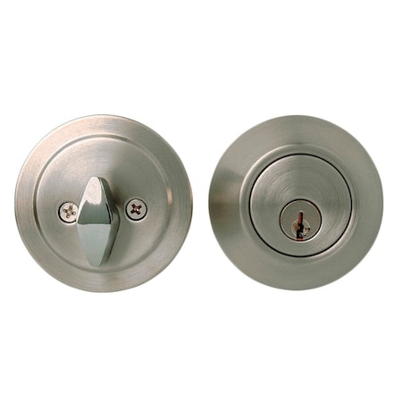 Global Door Controls Series Grade 3 Brushed Chrome Residential Single Cylinder Deadbolt GLS660-SCH-626