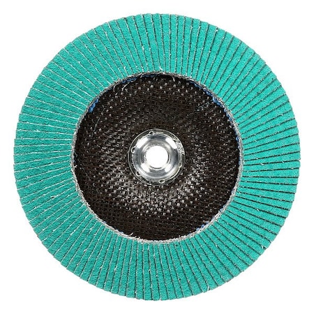 3M Flap Disc, 4 1/2 in Dia, 5/8 in Arbor 7010290213