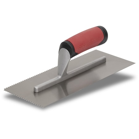 Marshalltown Notched Trowel, 1/8 x 1/8 x 1/16 Flat-V Notch, Laminate, Engineered Wood Flooring NT680