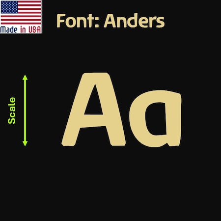 Aacc Self-Adhesive Vinyl Letter: a, Scale: 5 in. Color: Gold Font: Anders by AACC-Anders-la-Gold-I5x1