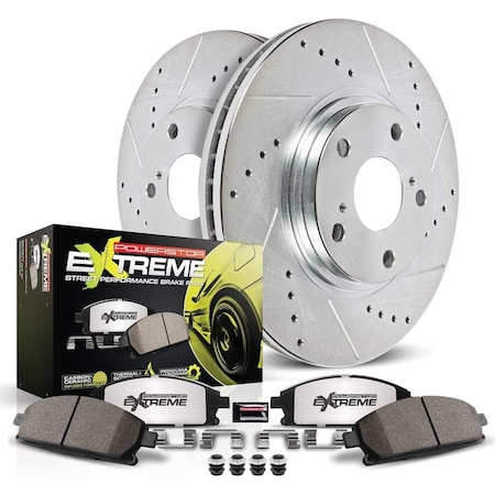 Powerstop PowerStop  Street Warrior Brake Kit for 2014-2017 Chevrolet SS Front Z26 K7007-26