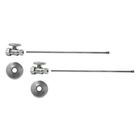 Mountain Plumbing Lavatory Kit - 1/4 Turn Brass Ball Valve (MT410) in Polished Nickel MT4127-NL/PN