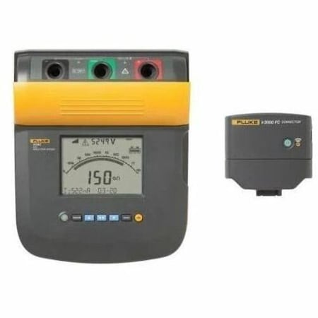Fluke Megohmmeter, 5 kV, Digital, Battery Powered, 5 Mohm to 100 Gohm, USB/Bluetooth Data Logging FLUKE-1550C