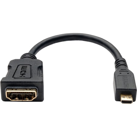 Tripp Lite Adapter, Micro HDMI, HDMI, Type D, M/F, 6" P142-06N-MICRO
