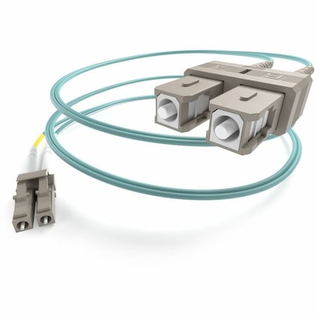 Unc Group 9 Meter Om3 10 Gig Fiber Optic Cable, Aqua, Pvc Jacket 50/125 Micron FJ5GLCSC-09M