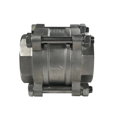 Discover 2-1/2 in. 3 Piece Stainless Steel Spring Check Valve 102711