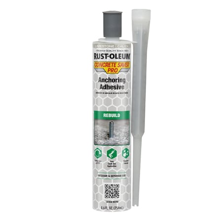 Rust-Oleum Structural Anchoring Adhesive, 8.6 fl oz Container Size Cartridge, Includes Nozzle 392526