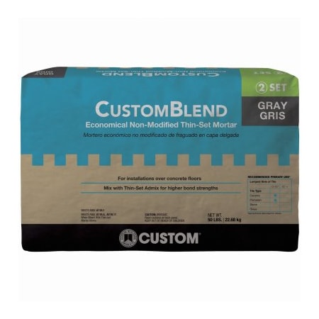 Custom Building Products 50LBGRY Thin Set Mortar CBTSG50