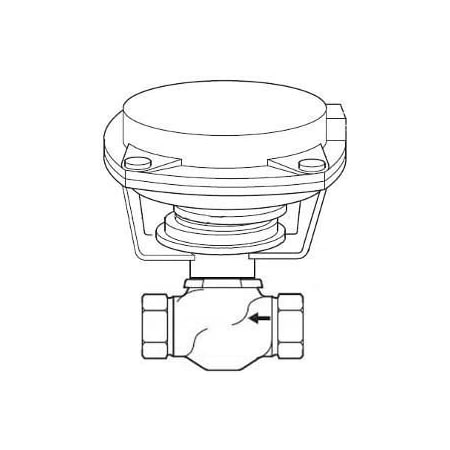 Schneider Electric VB: 1/2 in. 2W. Globe. STR. NPT. UO. BR. 0.4 cv. 130 PSI. Act (MK-4601): Pneu. 2Pos/Prop. 3-6 PSIG. VK-7213-301-4-01