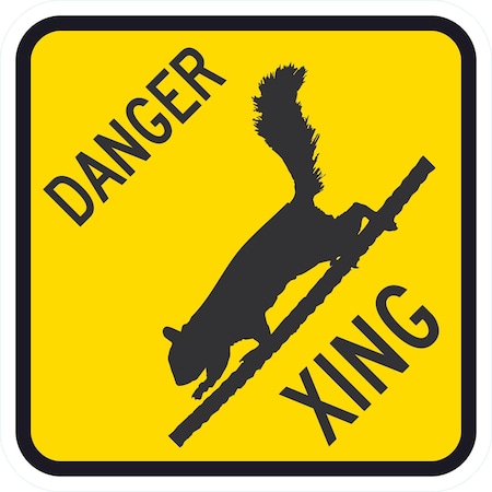 Lyle Danger Xing (Squirrel Crossing Symbol), 12x12, Engineer Grade, Yellow G-2003-EG_12x12