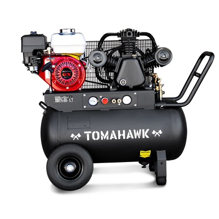 Tomahawk Power 20 Gallon Portable Air Compressor 6.5HP Honda GX200 Engine Horizontal Tank 13.5 CFM at 90 PSI, gas TAC20H-200