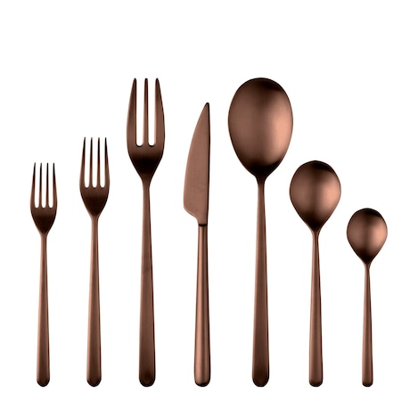 Mepra Linea Flatware Set - 32 Pieces - Ice Bronze 104822032IB