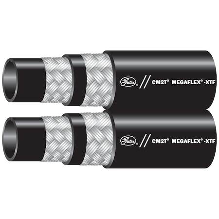 Gates CM2TDL MegaFlex Connected Twin-Line 2-Wire Braid Hose-SAE 100R16-XtraTuff Cover 85390