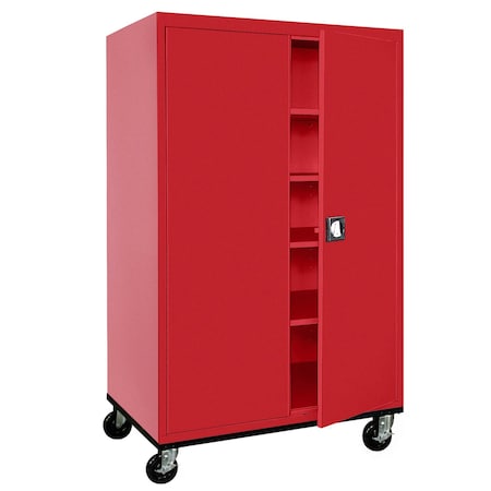 Sandusky Lee Shelf Cabinet, 78 in H, 46 in W, 24 in D, Keyed, 4 Shelves TA4R462472-01