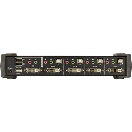 Aten 4-PORT MASTERVIEW USB-DVI KVM SWITCH, CABLES INCLUDED CS1764A