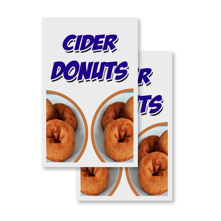 Signmission Cider Donuts, Vinyl Decals Only 24 Inch x 36 Inch, Vinyl Decal, 2PK DSB-2436-2PACK-Cider Donuts