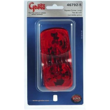 Grote GROTE PERLUX 467925 Side Marker Light Universal Surface Mount 4 In. X 2 In. Red Lens G17-467925