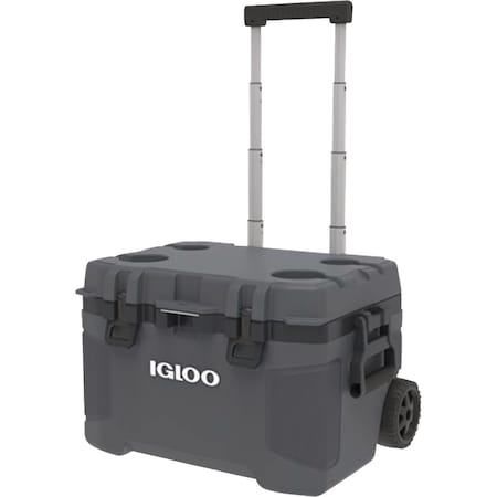 Igloo TrailMate 52 Quart 2-Wheeled Cooler Carbonite 34939