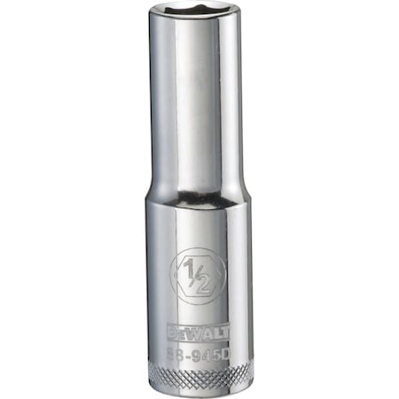 Dewalt Drive Deep Socket, 6-Point, 1/2in-1/2in DWMT88945OSP