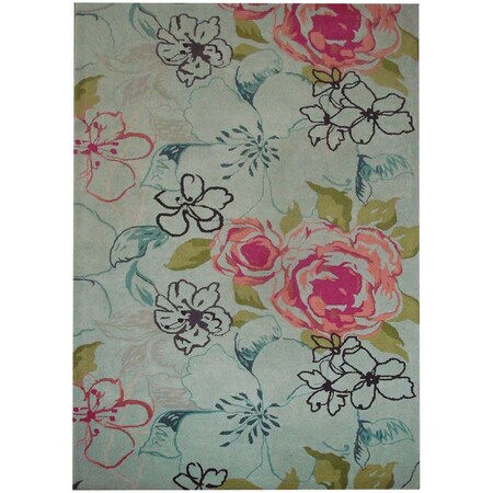 Safavieh 5 x 8 ft. Medium Rectangle Contemporary Wyndham Blue and Multi Hand Tufted Rug WYD378B-5