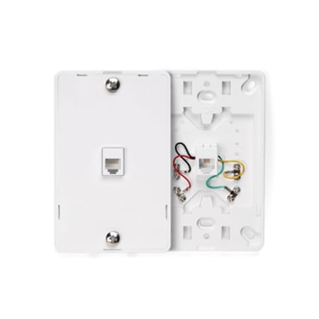 Leviton 1-Port Flush Mount Loaded, Sgl Gang 4W6P Screw Type 630A 40214-W
