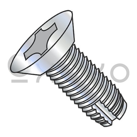 Oxoxo 12-24X1/2 Phillips Flat Undercut Thread Cutting Screw Type 1 Fully Threaded Zinc Bake, 8000PK 328401