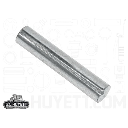 Huyett Type A Grooved Pin, Zinc Plated Low Carbon Steel, 0.375 in Dia x 0.373 in Small End Dia x 2.000 in L GP-0375-2000-A