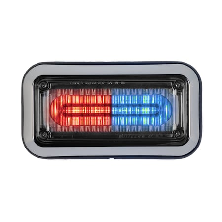 Code 3 LED PrizmIi With Bezel, Red/Blue, 3"X7" 3712CRBBZ-75